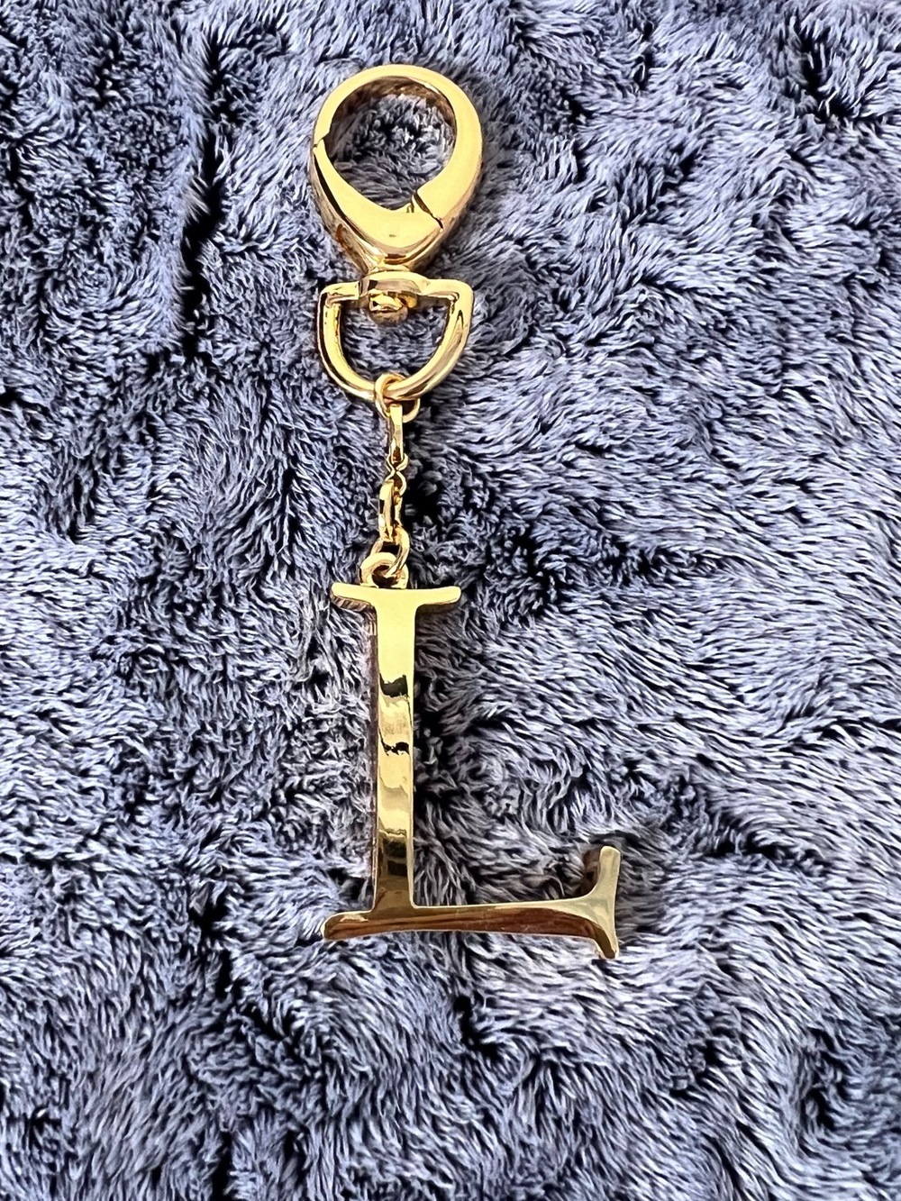 Joan Rivers Gold Tone Letter L Keychain Purse Charm